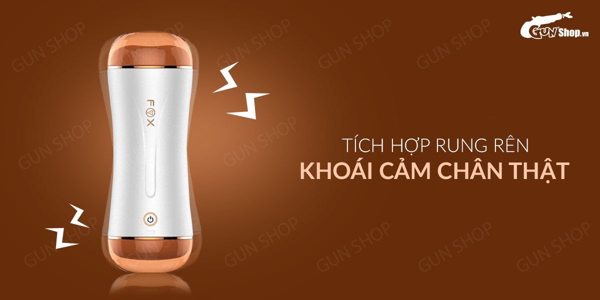 Máy thủ dâm 2 đầu rung rên sạc Fox Honour VS2 đa chức năng