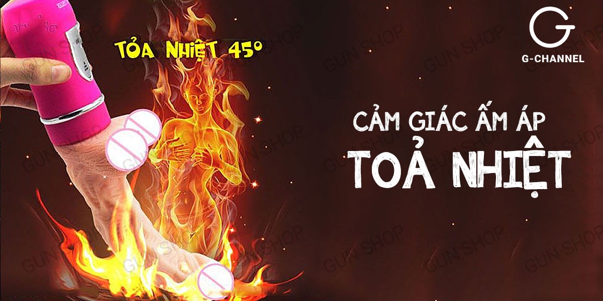 Dương vật giả Ailighter rung thụt toả nhiệt silicon mềm mại
