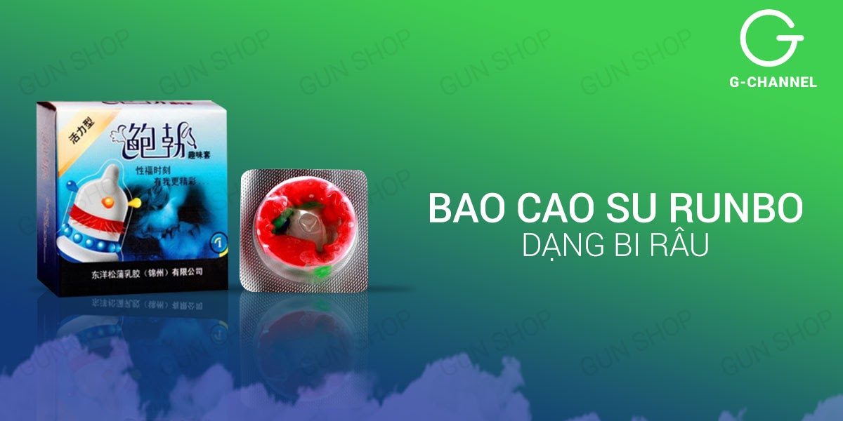 Bộ 3 bao cao su Runbo gân gai lớn kích thích cực đỉnh an toàn