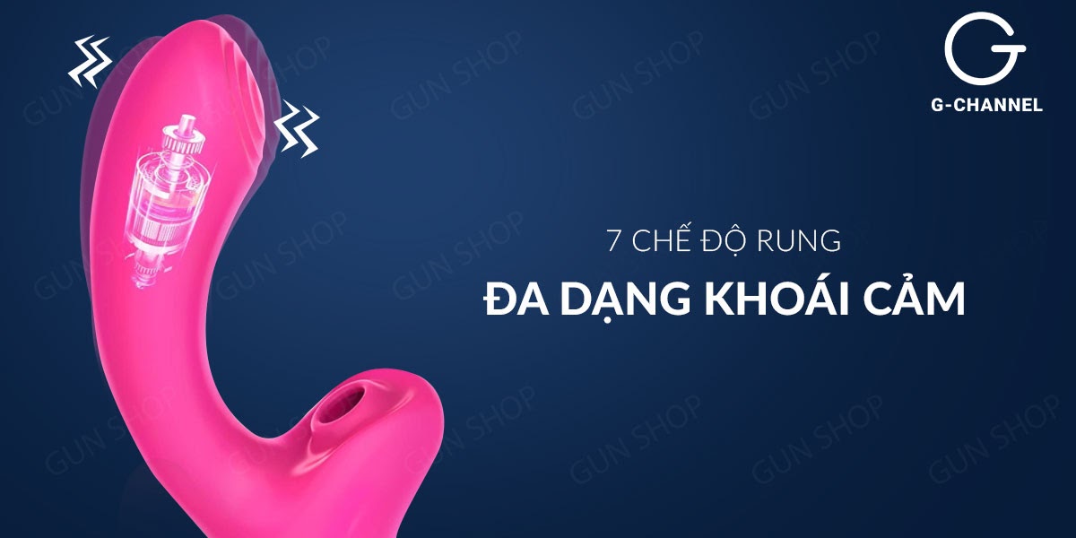 Dương vật giả Loveaider 7 chế độ rung nước màu hồng sướng