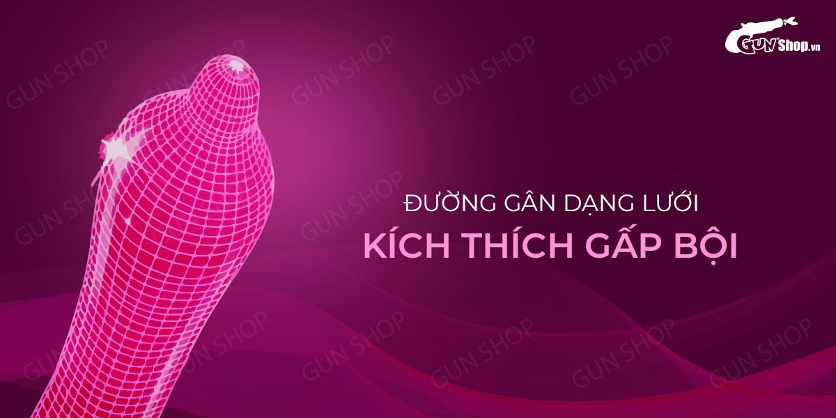 Bao cao su Muaisi Hồng siêu mỏng gel nhiều cảm giác hộp 10 cái