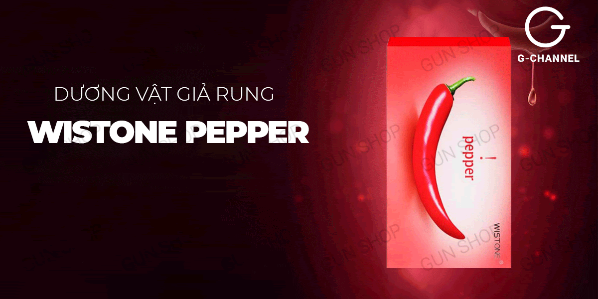 Dương vật giả rung quả ớt đa chế độ sạc siêu đã Wistone