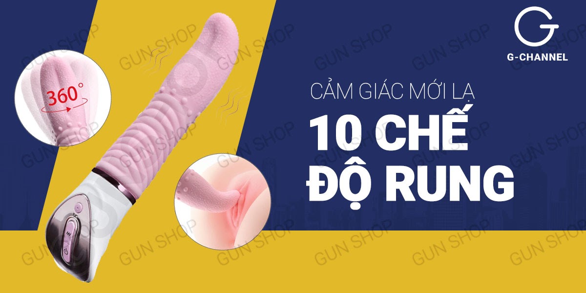 Lưỡi rung phát nhiệt 10 chế độ sạc điện cao cấp tăng khoái cảm