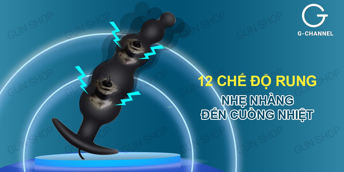 Trứng rung hậu môn 12 chế độ silicon mềm mại kích thích cực đỉnh