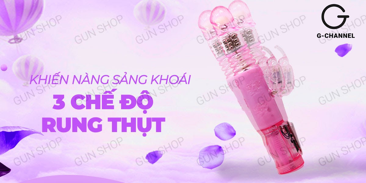 Dương vật giả rung thụt 3 chế độ Butterfly Dance siêu thật