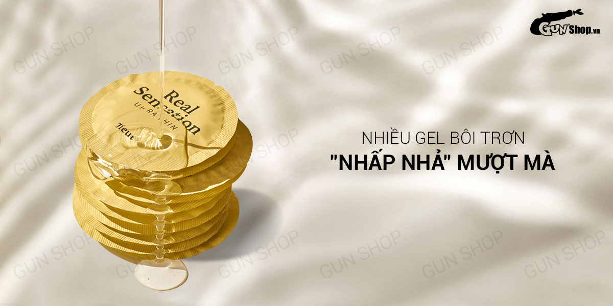 Bao cao su Real Sensation siêu mỏng hộp 12 cái khuyến mãi