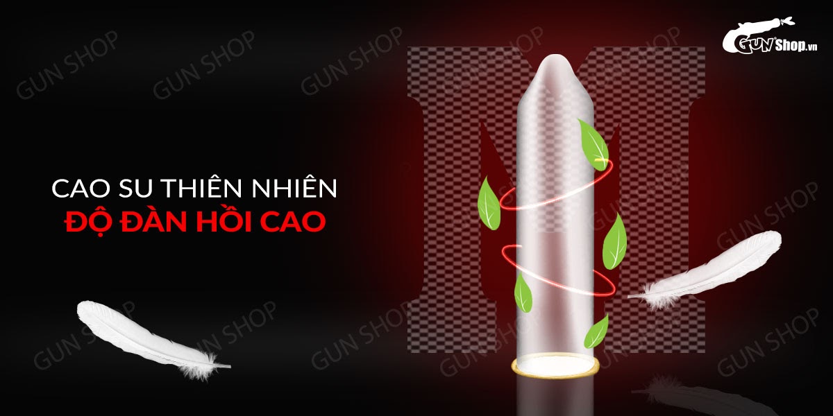 Bao cao su Muaisi 0.01 Đen siêu mỏng 0.01mm hộp 10 cái an toàn thoải mái