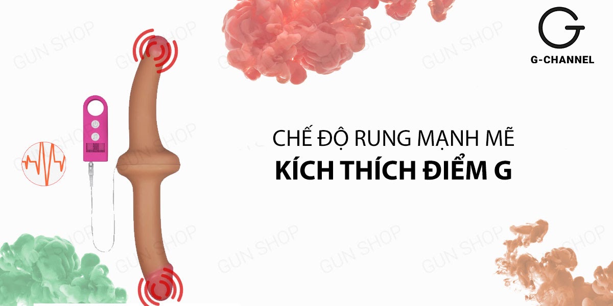 Dương vật giả 2 đầu rung uốn cong đa chiều Lovetoy Holy Dong kích thích đôi