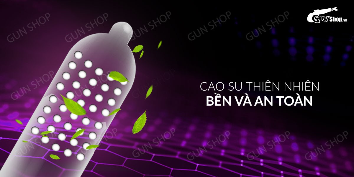 Bao cao su Muaisi 0.03 siêu mỏng hạt li ti hộp 12 cái giá tốt