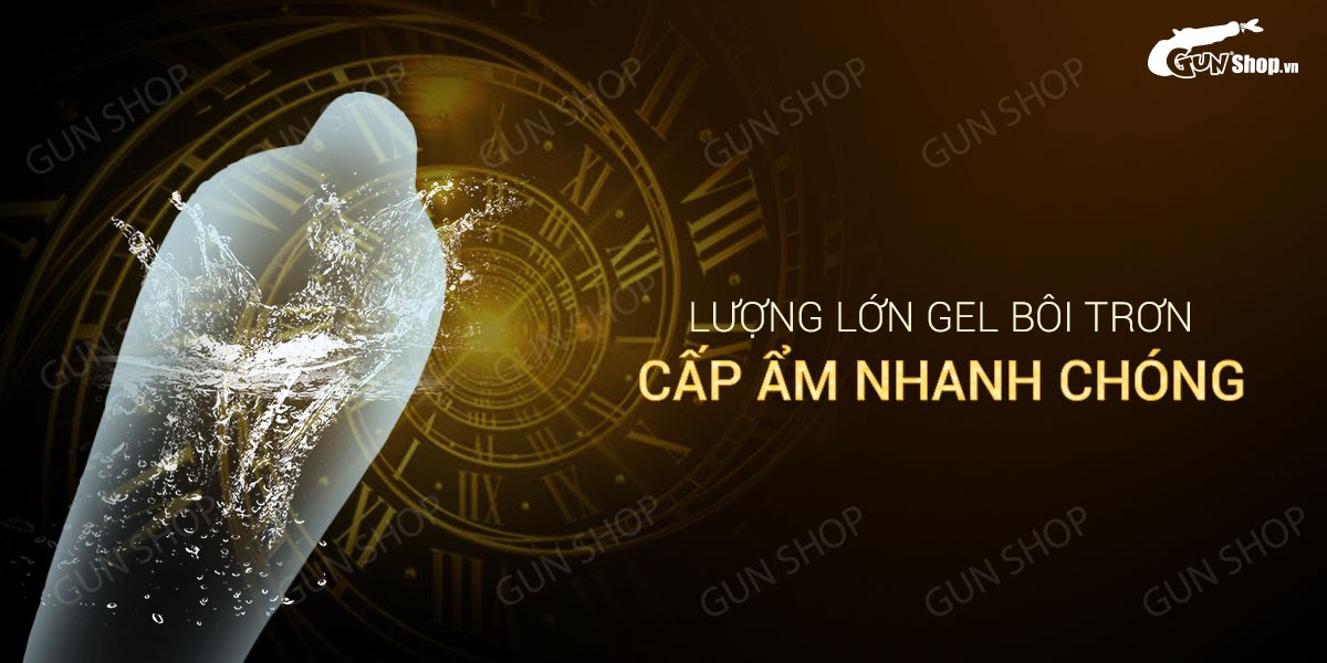 Bao cao su OLO 0.01 Gold siêu mỏng kéo dài thời gian an toàn hộp 10
