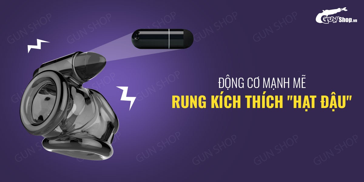 Bao cao su dương vật đôn dên rung mạnh tăng kích thước Cock Sleeves