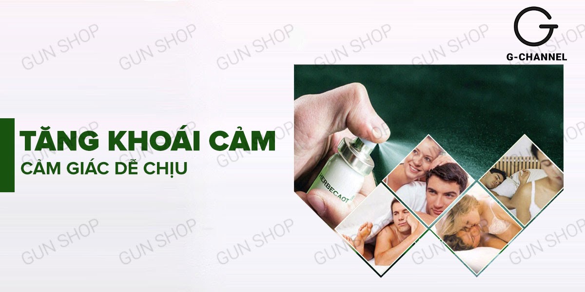 Chai xịt Đài Loan Herbecaot Kéo dài thời gian An toàn Hiệu quả 15ml