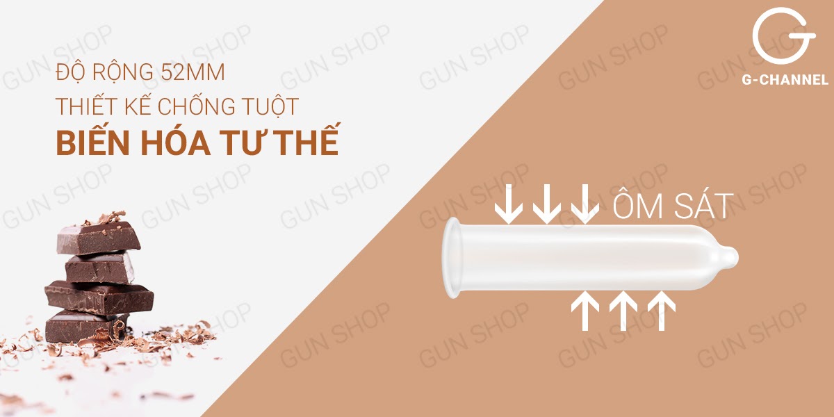 Bao cao su Nakanishi siêu mỏng 0.03mm hương chocolate - Đam mê