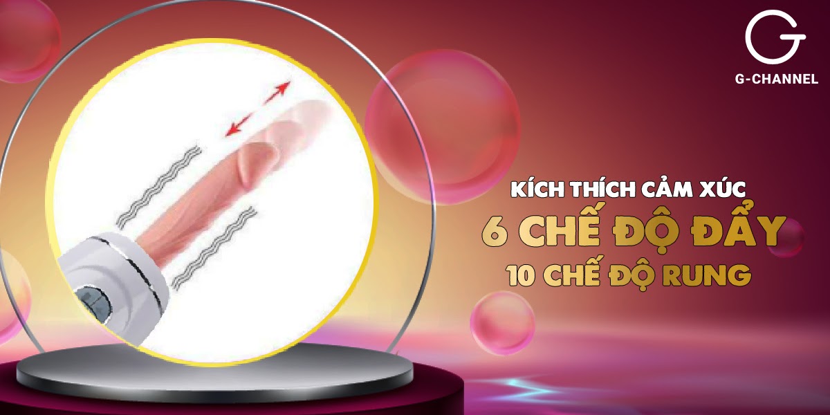 Dương vật giả Stroking Man III xoay 360 độ thụt mạnh tỏa nhiệt