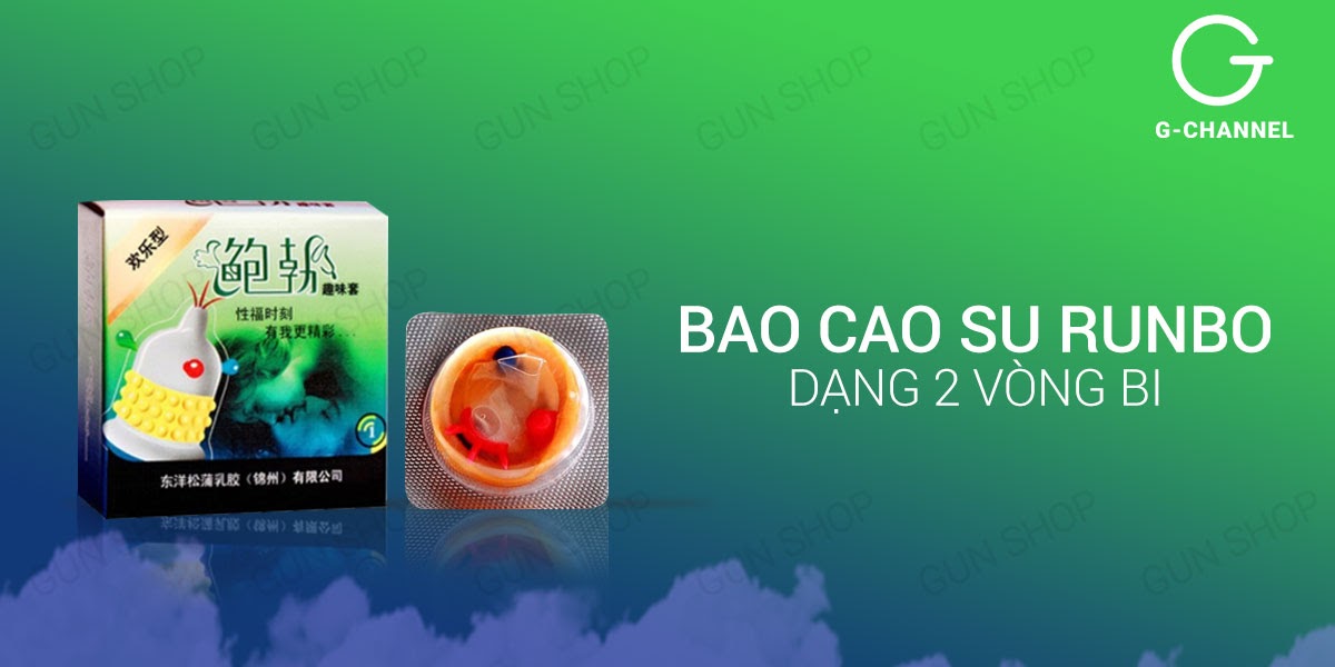 Bộ 3 bao cao su Runbo gân gai lớn kích thích cực đỉnh an toàn