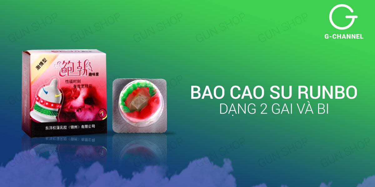 Bộ 3 bao cao su Runbo gân gai lớn kích thích cực đỉnh an toàn