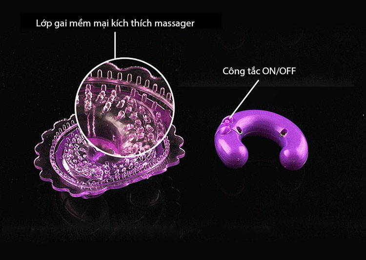 Máy Massager Nhũ Hoa Mini Silicon Mát Xa Kích Thích Tăng Hưng Phấn