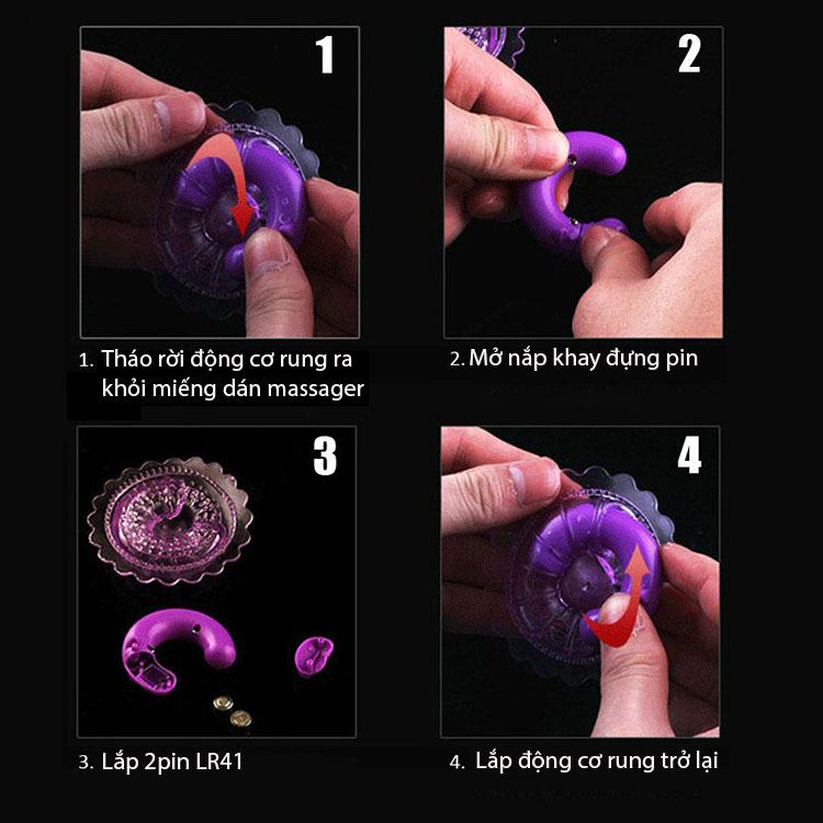 Máy Massager Nhũ Hoa Mini Silicon Mát Xa Kích Thích Tăng Hưng Phấn