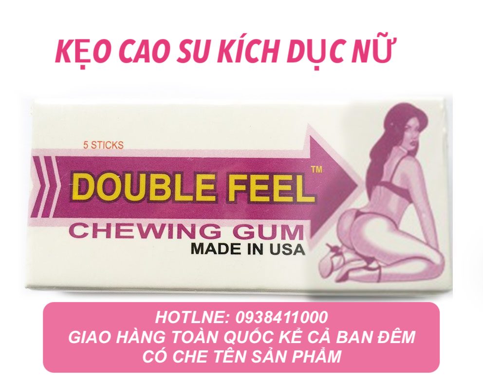 Singum Double Feel kẹo cao su kích thích nữ chính hãng Mỹ hấp dẫn