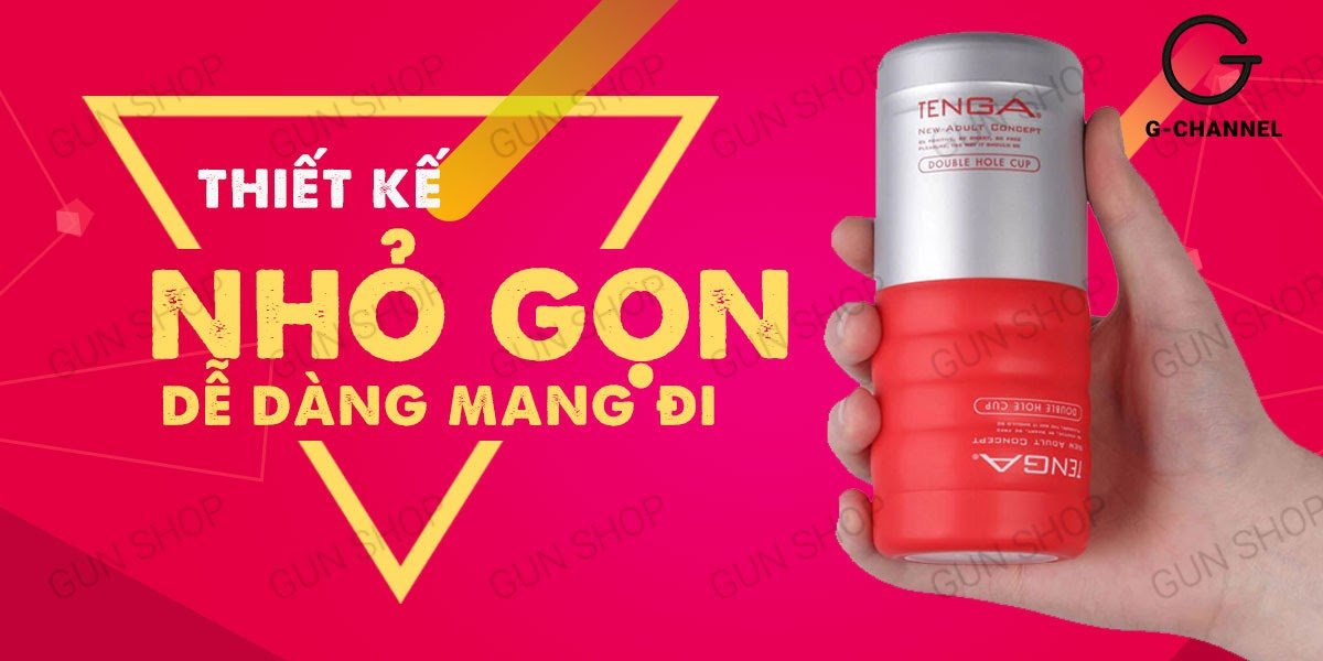 Âm đạo giả Tenga Double Hole nhỏ gọn chát chất, dễ dùng