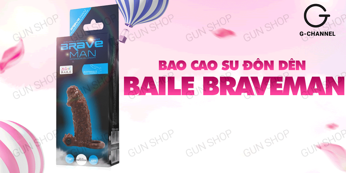 Bao cao su đôn dên rung đa điểm Baile Braveman kích thích