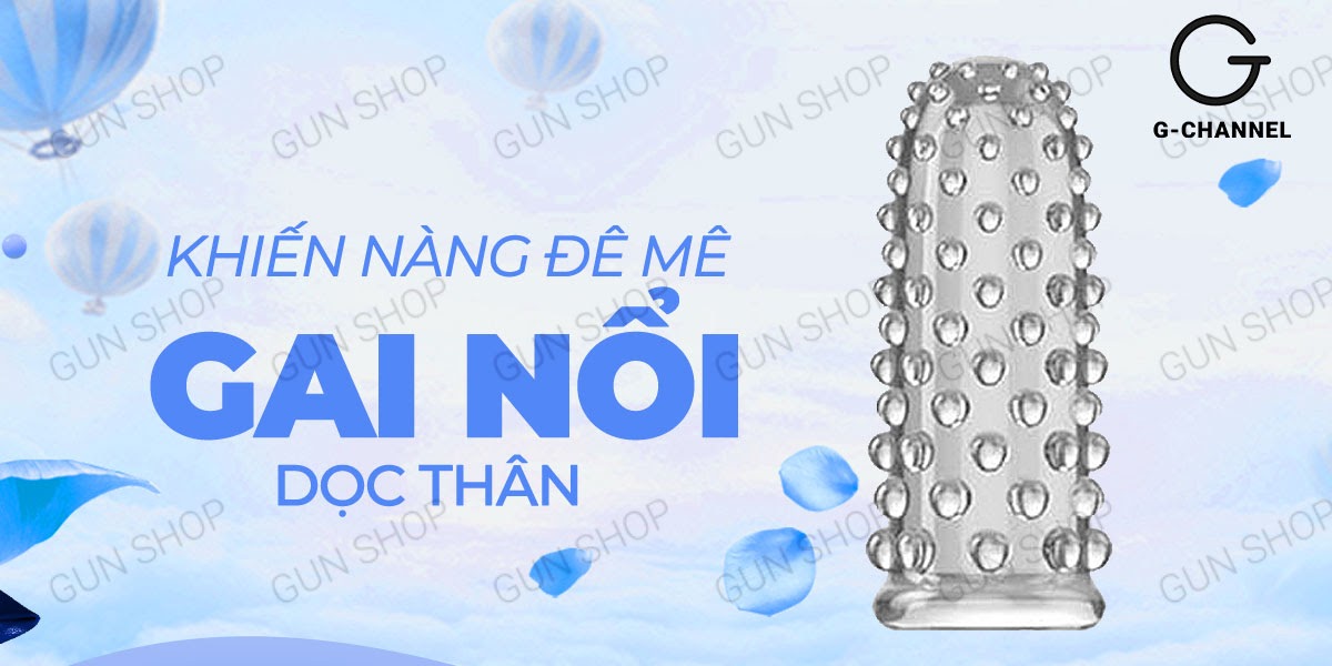 Bao cao su 2 ngón tay Aichao gai lớn mềm mại kích thích thăng hoa
