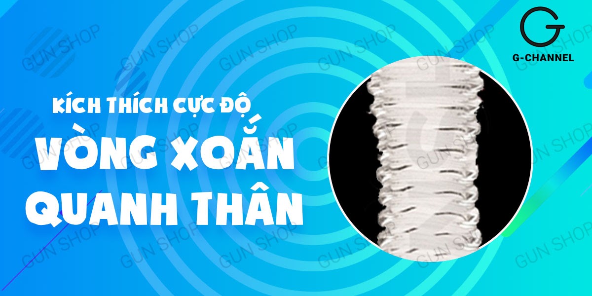 Bao cao su đôn dên rung kích thích tăng khoái cảm cực mạnh Aichao
