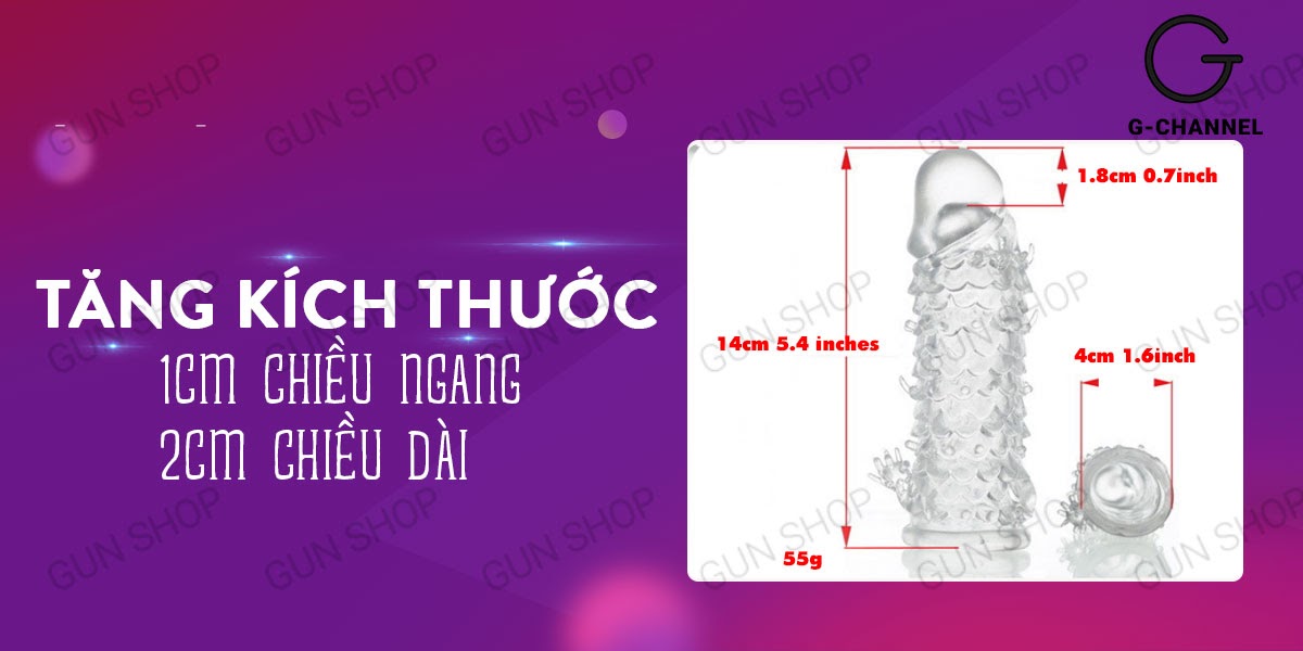Bao cao su đôn dên Baile vảy cá tăng kích thước kích thích khoái cảm
