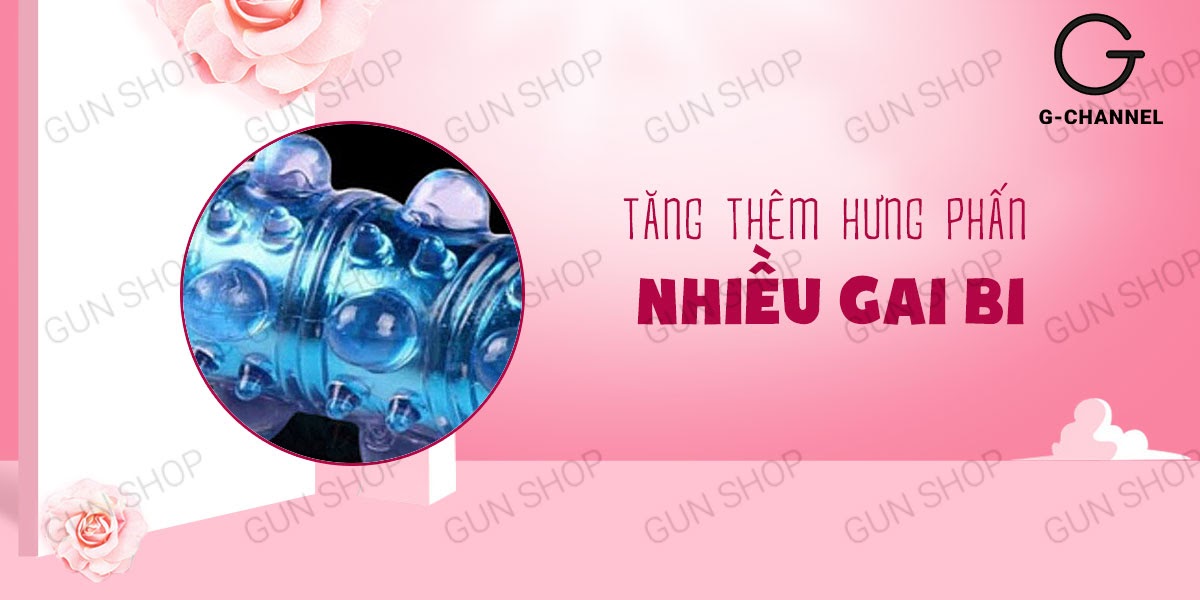 Bao cao su đôn dên khúc gai bi silicon tăng kích thước an toàn