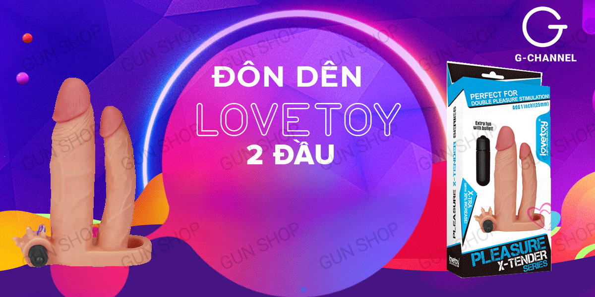 Bao cao su đôn dên Lovetoy 2 đầu tăng kích thước kéo dài thời gian yêu