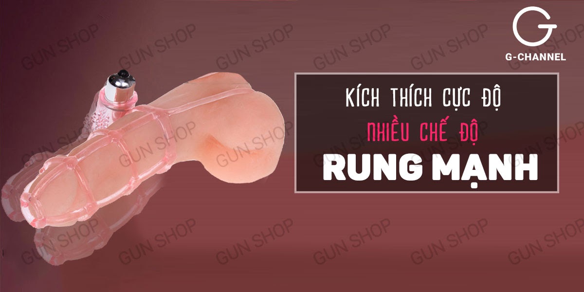 Bao cao su đôn dên lưới rung Sweet Case tăng khoái cảm