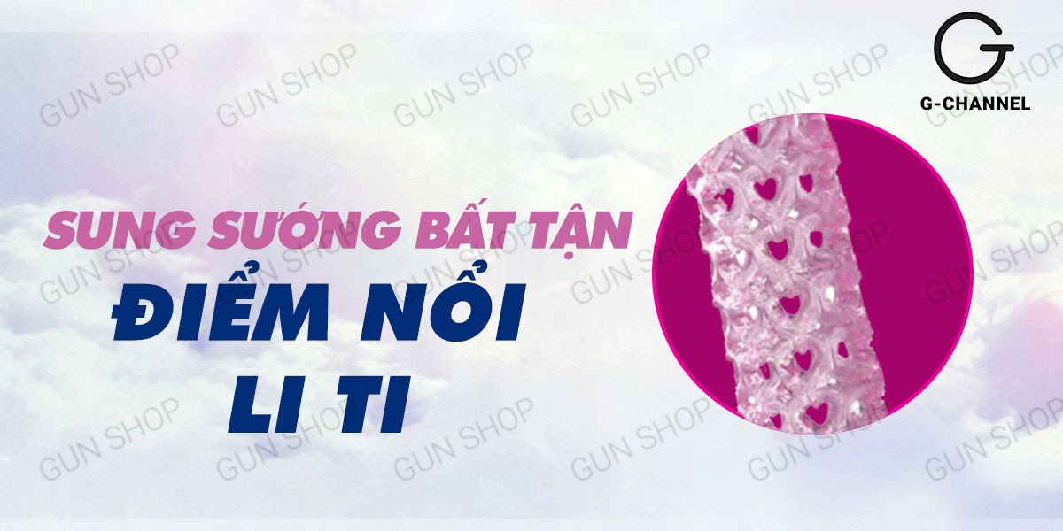 Bao cao su đôn dên silicon rung Baile Hoa hồng tăng khoái cảm