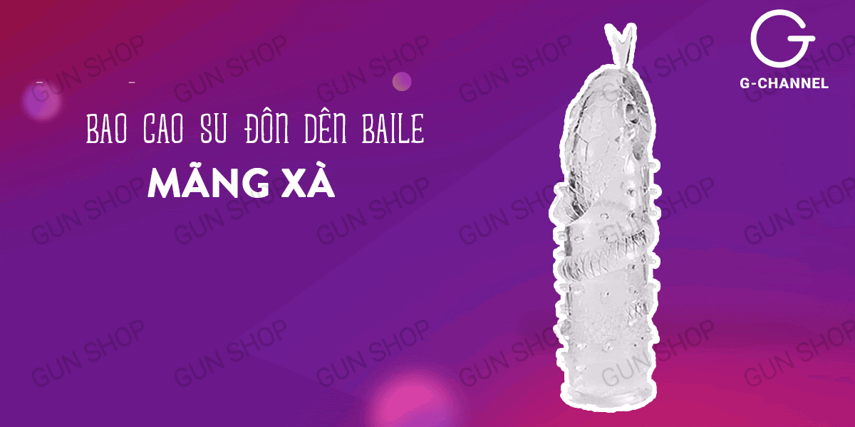 Bao cao su Baile Mãng Xà kích thước lớn siêu mềm mại uy tín
