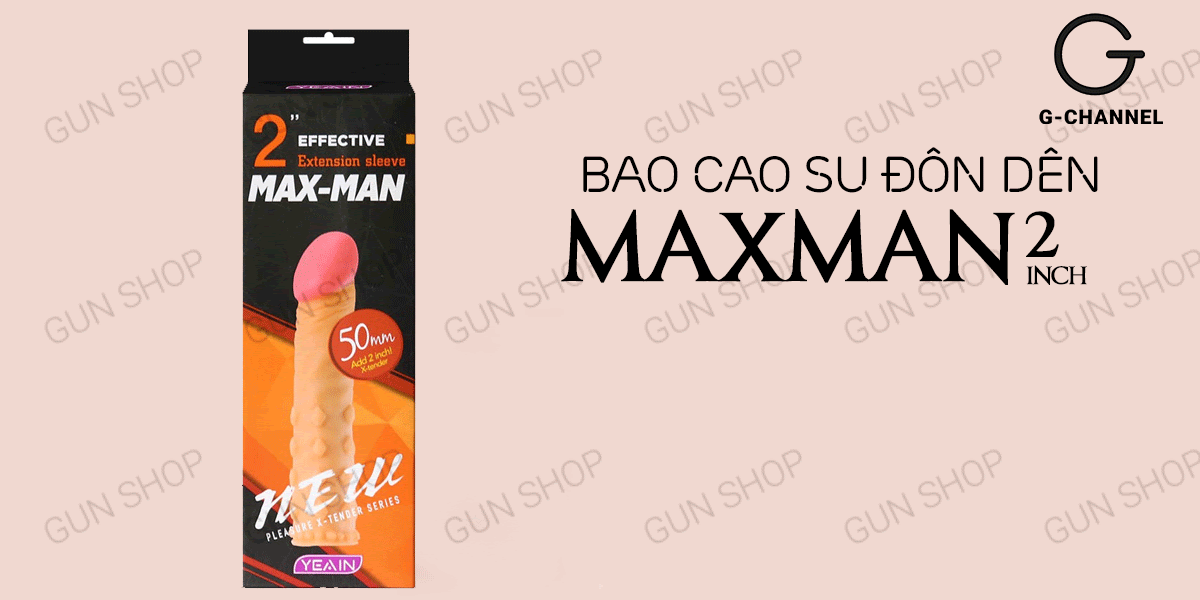 Bao cao su đôn dên Maxman tăng kích thước sexy siêu mượt kích thích