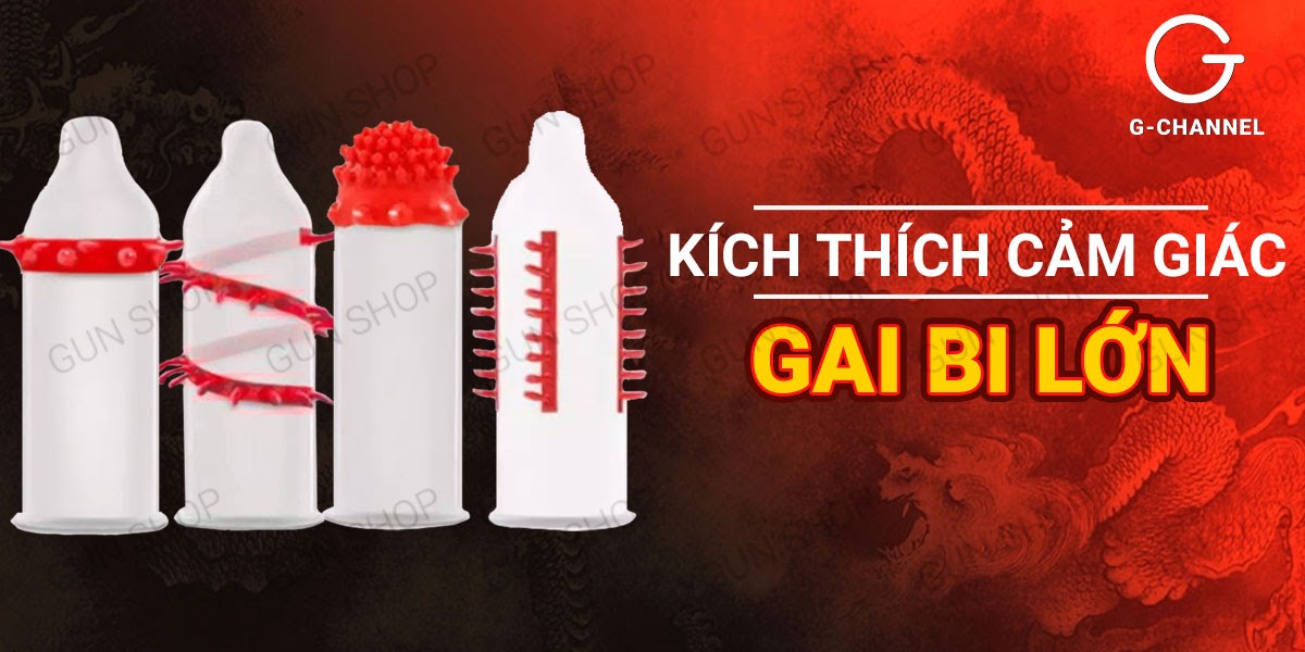 Bao cao su Dragon kích thích cực mạnh gân gai bi lớn hộp 3 cái