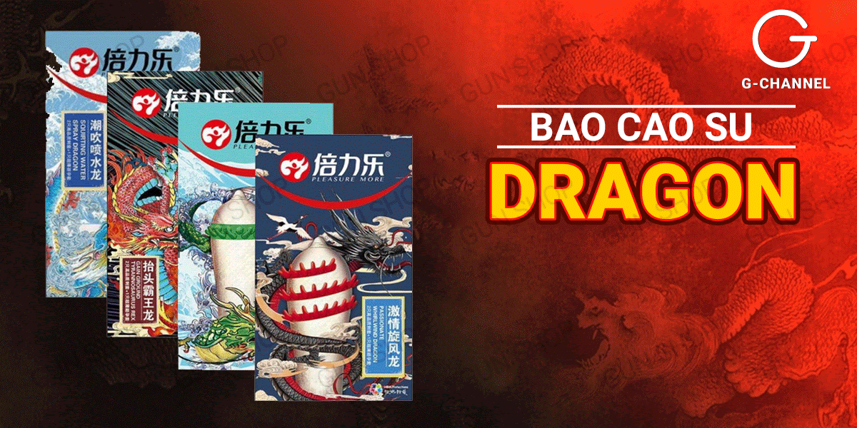 Bao cao su Dragon kích thích cực mạnh gân gai bi lớn hộp 3 cái