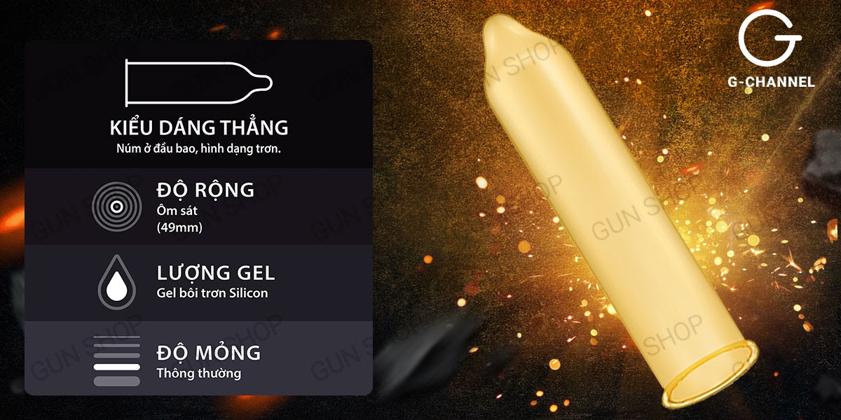 Bao cao su Durex Kingtex size nhỏ 49mm siêu mỏng ôm sát hộp 6 cái