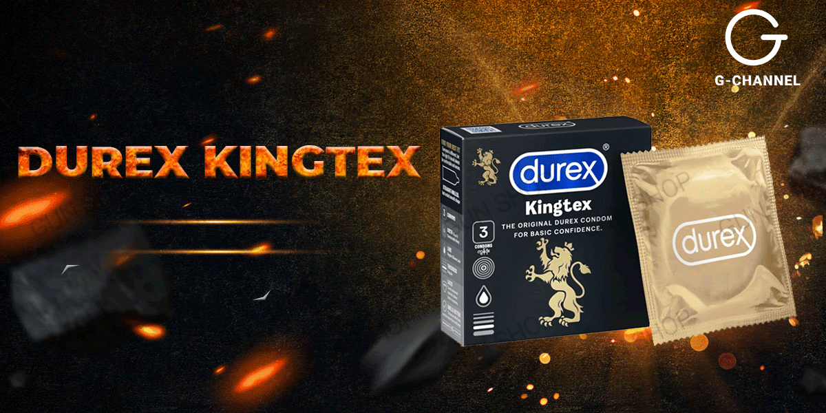 Bao cao su Durex Kingtex size nhỏ 49mm siêu mỏng ôm sát hộp 6 cái