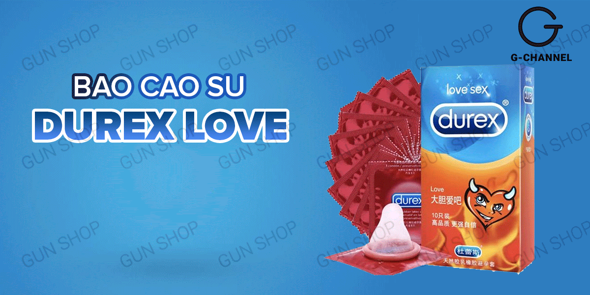 Bao cao su Durex Love siêu mỏng hương vani hộp 10 chiếc giá tốt