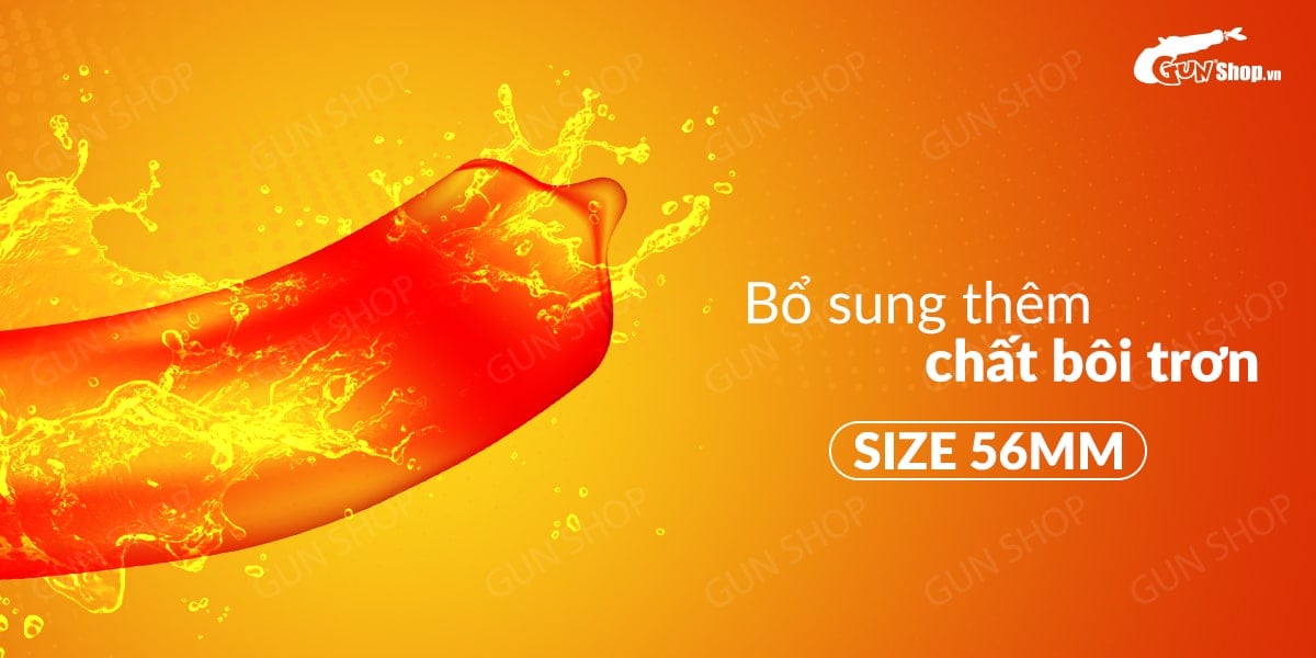 Bao cao su Durex hương dâu 56mm kích thích mạnh mẽ hộp 12 cái