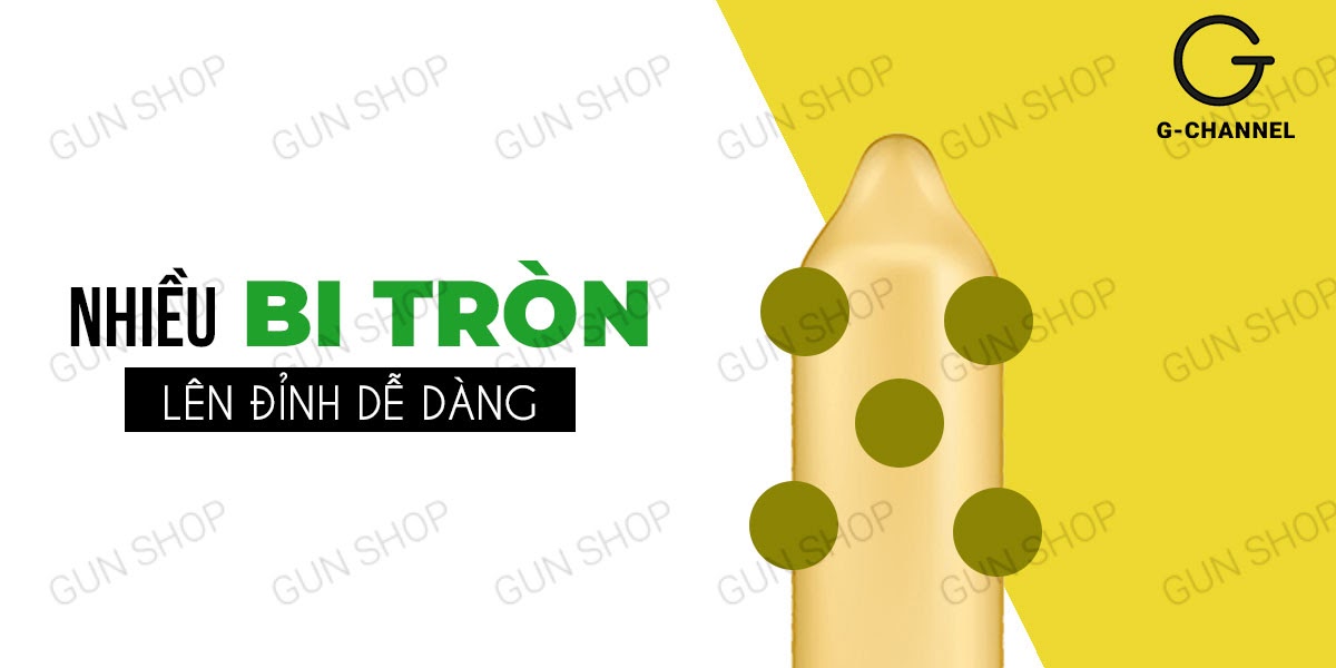 Bao cao su Gold gai bi hộp 2 cái an toàn kích thích cực khoái