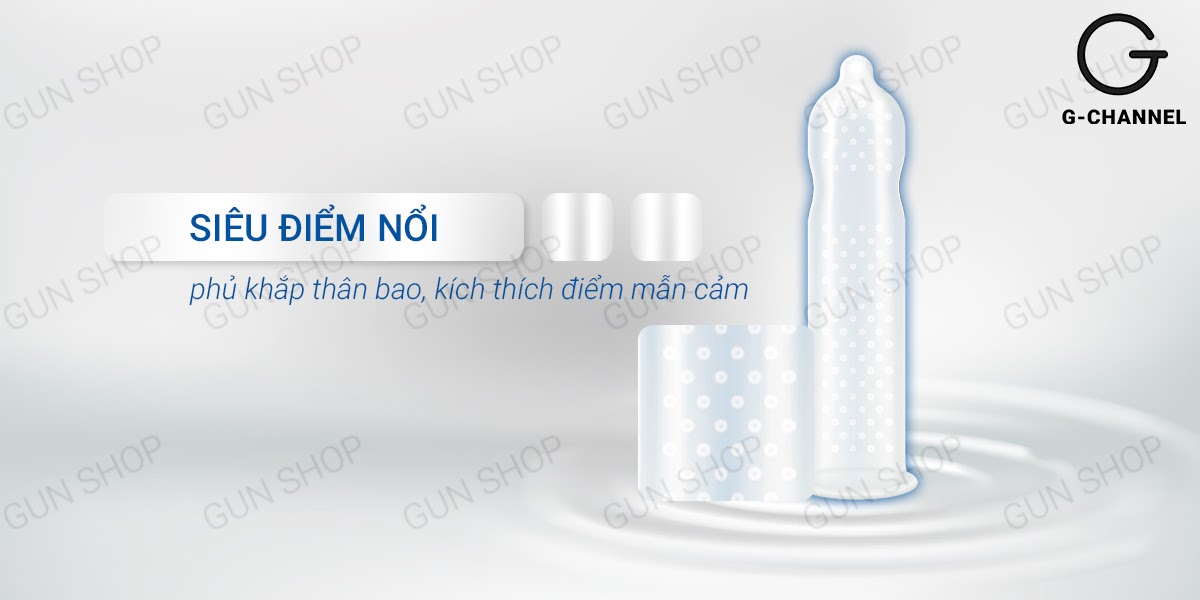 Bao cao su Innova Đen gân gai kích thích kéo dài thời gian 12 cái
