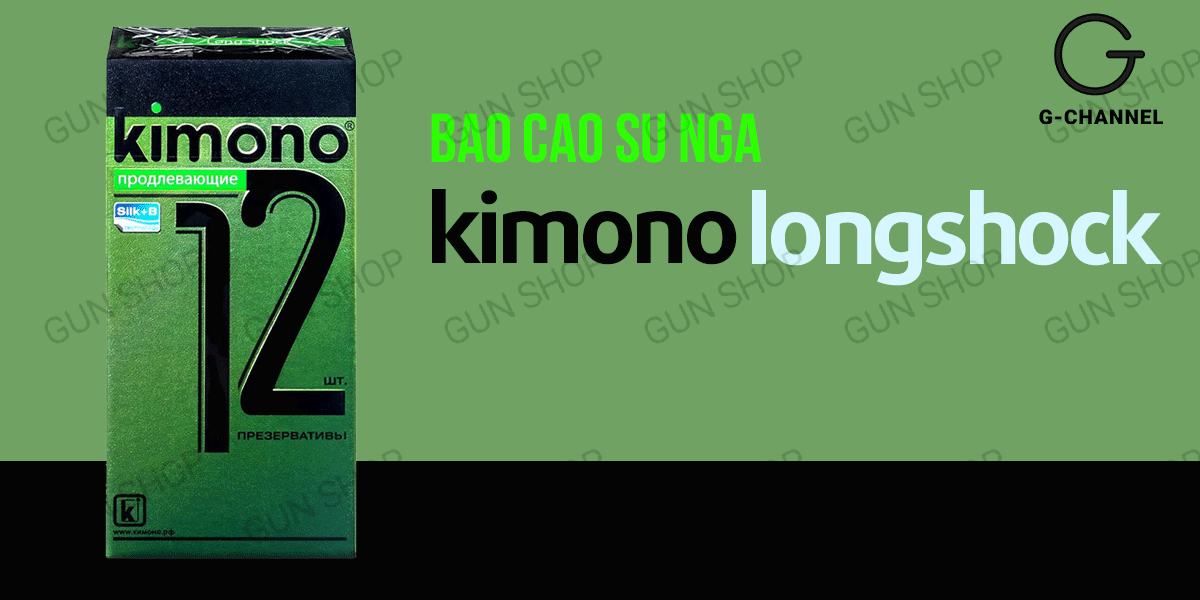 Bao cao su Kimono Long Shock siêu mỏng kéo dài thời gian an toàn 12c