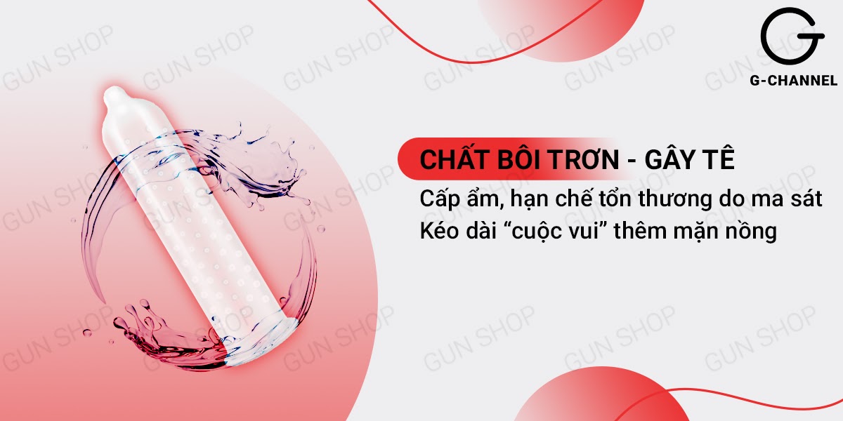 Bao cao su Liebe gai nổi lớn hộp 12 cái kéo dài thời gian an toàn