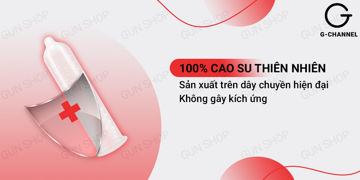 Bao cao su Liebe gai nổi lớn hộp 12 cái kéo dài thời gian an toàn