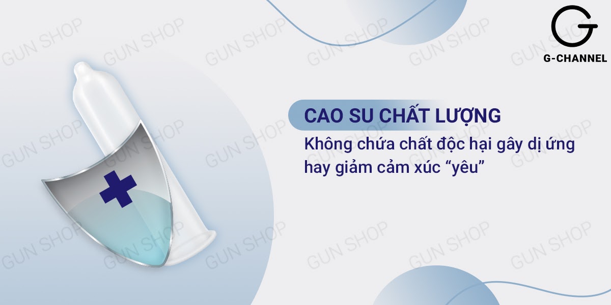 Bao cao su Liebe mỏng trơn size 49mm ôm sát an toàn hộp 12 cái