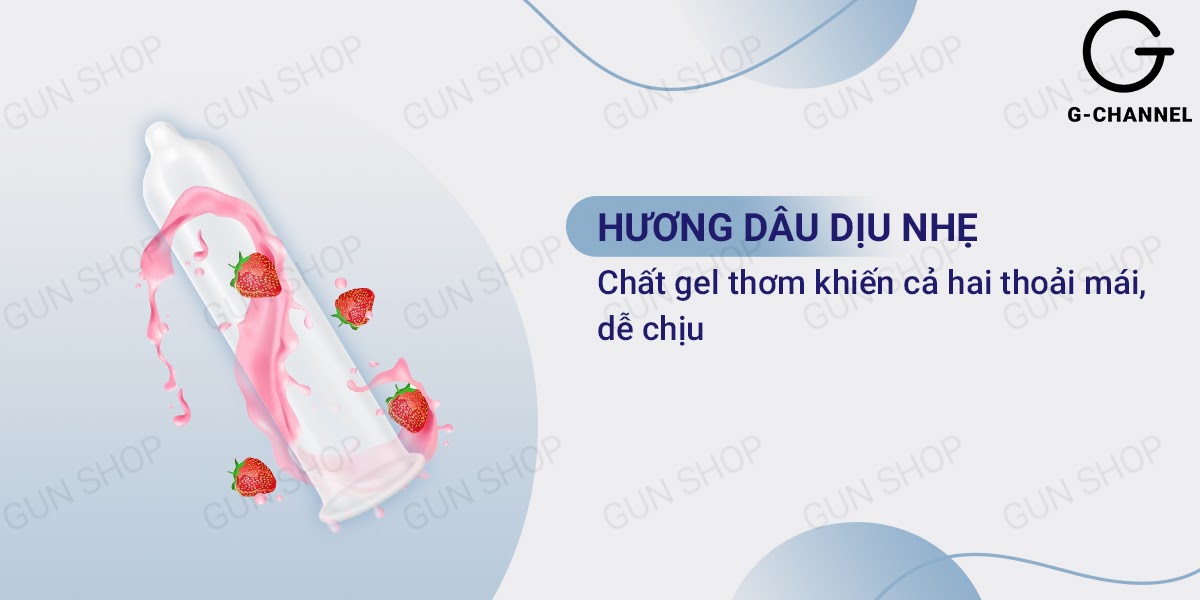 Bao cao su Liebe mỏng trơn size 49mm ôm sát an toàn hộp 12 cái