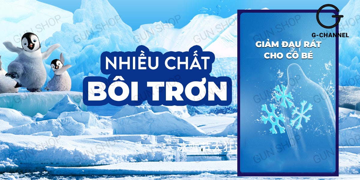Bao cao su Muaisi Cool siêu mát lạnh điểm nổi hộp 10 cái giá tốt