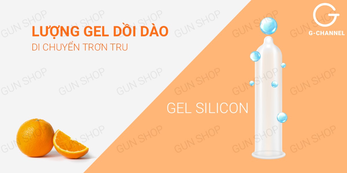 Bao cao su Nakanishi siêu mỏng 0.03mm hương cam thơm mát hộp 4 cái