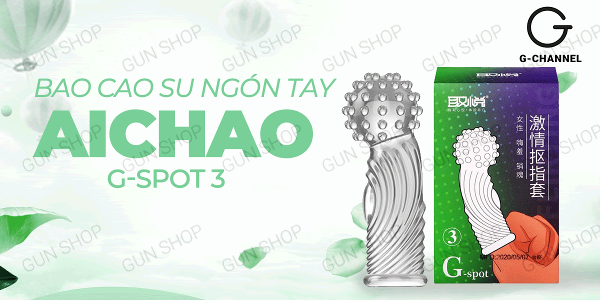 Bao cao su ngón tay Aichao G-spot 3 gai lớn tăng khoái cảm